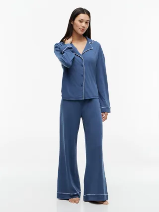 LS SHIRT PANTS PJ SET Aegean Sea - Gr. - L