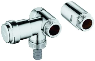 GROHE WAS-Ventil Batt. 41040 Design-Gr. DN20 Anschluss links für 1/2 chrom 41040000