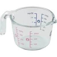 Emsa Messbecher Prep&Bake, Glas, (1-St), doppelte Skalierung f. feste & flüssige Zutaten, Ausgießlippe