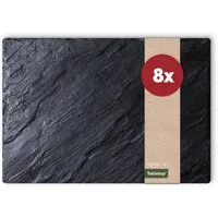 matches21 HOME & HOBBY Platzset Abwaschbare Tischsets 8er Set Schiefer-Optik Stein-Optik, (8-St), Platzsets als Tisch-Untersetzer und Tisch-Deko für Esstisch Teller