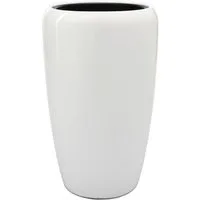 Flingora Bodenvase Gloria, mit Einsatz - Fiberglas - Indoor & Outdoor - Weiß - Höhe 68 cm