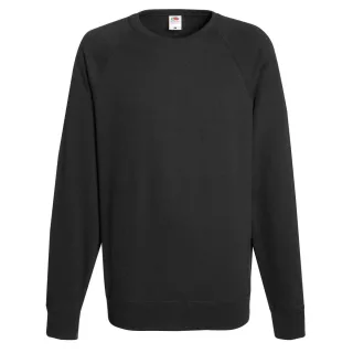 Fruit Of The Loom Herren leichtes Raglan Sweatshirt (240 GSM) (Schwarz)