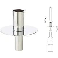 EDZARD Kerzenhalter Silber, Kerzenhalter aus Edelstahl, Silber-Optik, H 8 cm