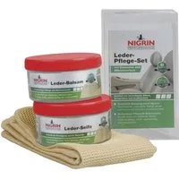 NIGRIN Autowaschbürste Lederpflege Set 2x 250 ml