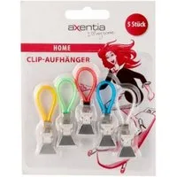 axentia Faltenclip Clip-Aufhänger, verchromt, 5 Stk., (1-St)