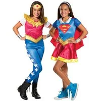 Rubie´s Kostüm Supergirl & Wonder Woman Doppelpack Kostüm, Zwei Kostüme der Superheldinnen aus der Animationsserie