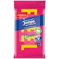 TEMPO feuchtes Toilettenpapier Feel, Travelpack mit 10 Tüchern, 1-lagig, weiß, mit Duft
