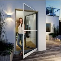 Windhager Insektenschutz-Tür Expert, Alurahmen Drehtür für Balkon- und Terrassentüren, (1-St), Fliegengitter zum bohren, 100 x 210 cm, erhältlich in anthrazit, weiß