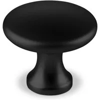 SO-TECH® Möbelknopf Schrankknopf DENISE Ø 29 mm Höhe 25 mm (1-St), Zinkdruckguss, schwarz matt, inkl. Befestigungsschraube