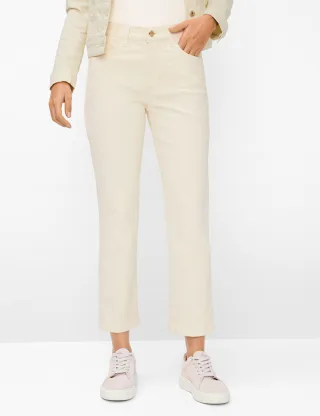Brax Damen Five-Pocket-Hose Style MAY S SOFT ECRU, denim cremeweiß, Gr. 38