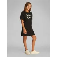 Calvin Klein Jeans Jerseykleid SCRIPT LOGO T-SHIRT DRESS mit großem Logo