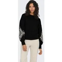 ONLY Sweatshirt ONLBROOKE L/S O-NECK FLOWER SWT Baumwollmischung, regular fit