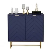 UEV Sideboard Kommode mit 2 Türen, Sideboard mit Füße (Buffet, TV Board, Schrank für Wohnzimmer Esszimmer Flur Schlafzimmer), verstellbare Ablagen, Küchenschrank, Anrichte, Mehrzweckschrank