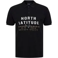 north 56 4 Poloshirt Poloshirt in Herren Übergrößen von North Latitude, Schwarz