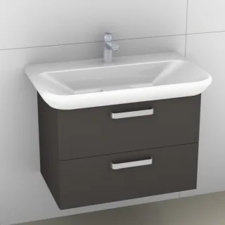Artiqua 413 Waschtischunterschrank für MyDay 125480 Stahlgrau, 413-WU2L-K76-7142-88 413-WU2L-K76-7142-88