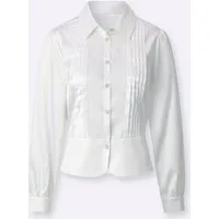 creation L Klassische Bluse Satin-Bluse Langarm