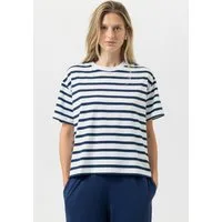 Mey Pyjamaoberteil Mey T-Shirt Serie Breezy Stripes Gestreift (1-tlg) Modernes Shirt, Gestreift, Baumwolle, mey sundays Kollektion