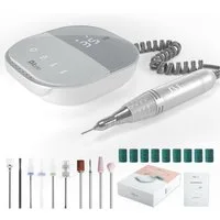 JCMaster Maniküre-Pediküre-Set TouchPro+ Nagelfräser 35000RPM mit Aufsätze Bits, Profi Nagel Fräsmaschine für Gelnägel, Acrylnägel, Kunstnägel