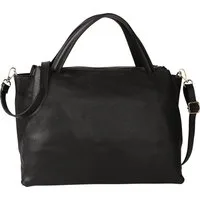 Toscanto Handtasche Toscanto Tasche schwarz Handtasche groß (Handtasche), Damen Handtasche Leder, schwarz ca. 36cm x ca. 25cm