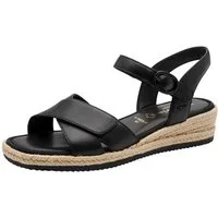 Tamaris WIDE FIT MultiAdjustable, comfortFit aus Leder Plateausandaletten MultiAdjustable