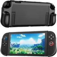 Wigento Handyhülle Für Nintendo Switch 2 Stoßfeste TPU+PC Schutzhülle Case Schwarz, Stoßfest, Kratzfest, ergonomisches Design