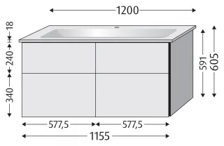 Sanipa Waschtischunterbau mit Auszügen 3way BR33722