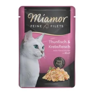 Miamor Feine Filets in Jelly Thunfisch und Krebs 48x100 g