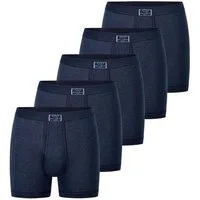 ESGE - Die Wäsche-Macher Retro Boxer 5er Pack - Feinripp Jeans (Spar-Set, 5-St) Retro Short / Pant - Baumwolle - mit Eingriff - Ohne Seitennähte