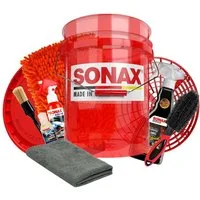 detailmate Reinigungs-Set Sonax Felgenreiniger Set Auto Wascheimer mit Zubehör, (10-St), Auto Wascheimer Set - mit Felgenreiniger, Versiegelung, Detailer