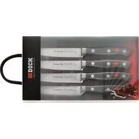 Premier Plus Steakmesser-Set, Wellenschliff schwarz/silber, 4-teilig