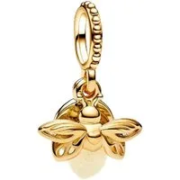 Pandora Charm-Einhänger 769352C01, Pandora, Glühwürmchen, vergoldet, Glas, Gelb