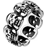 Taffstyle Fingerring Totenkopf Ring Biker Edelstahl 3D Skull Schädelring Größe 69 (22.0) (Rocker Schmuck Bikerschmuck Fingerring), Herren Fingerring Ring Massiv Breit Herrenring Männer Biker