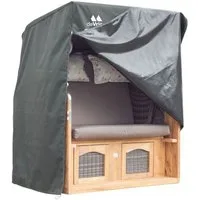 deVries Gartenmöbel-Schutzhülle, ATMUNGSAKTIVE PREMIUM STRANDKORB SCHUTZHAUBE - L -