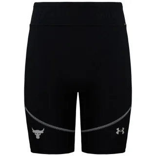 Under Armor Project Rock Heatgear Black/Beige Womens Bike Shorts 1366005 001