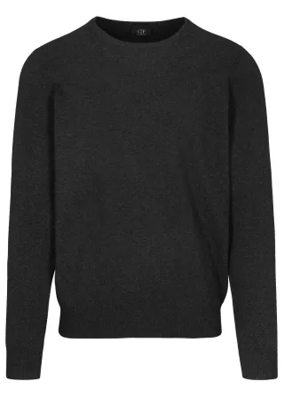 COMMANDER Finest Clothing - Rdh.-Pullover Basic, uni winter grey mel. - Gr. - XXL