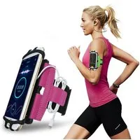 CoverKingz Handyhülle Sport Lauf Armband für Smartphones 4,0 - 7,0 Zoll Fitness Tasche Pink, Sport Schutzhülle drehbar Handyhülle Jogging Schutztasche Etui