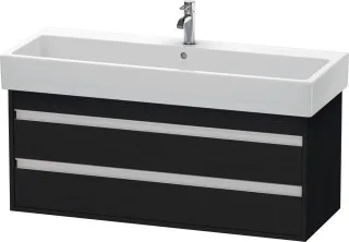 Duravit Ketho Waschtischunterbau wandhängend Eiche Schwarz Matt 1150x440x480 mm - KT663901616 KT663901616
