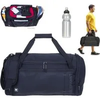 ELEPHANT Sporttasche groß Reisetasche Sport Tasche Large 56 cm Herren, 45 Liter Saunatasche Fußball Large Gym Dark 3627 + Trinkflasche