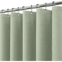 LuxusKollektion Duschvorhang Duschvorhang Leinen Salbeigrün 182x182cm Anti-Schimmel wasserdicht