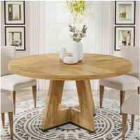 Tribesigns Esstisch Runder Esstisch, Küchentisch für Esszimmer Wohnzimmer, 120 cm