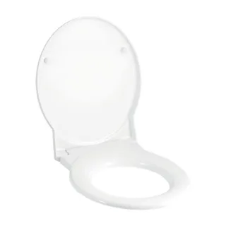 Geberit Joly WC-Sitz 571005000 weiß, mit Deckel, Scharniere verchromt, mit Absenkautomatik