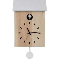 GLOBO LIGHTING Dekolicht CLOCKY, ohne Leuchtmittel, Uhr/Holz/Zeiger und Ziffern schwarz/Kuckucksfunktion/Wohnzimmer/Küche