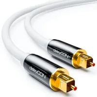 deleyCON deleyCON HQ 2m Optisches Audio Kabel 5mm LWL - 2x Toslink Optisches-Kabel