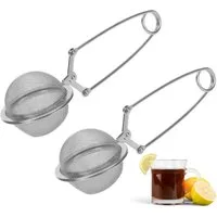 WESTMARK Teesieb 2 Stück, Ø 5 cm, Länge: 16 cm, Teatime, Klappsiebe, Edelstahl