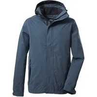 Killtec Funktionsjacke KOS 87 mit abzippbarer Kapuze (wasserdicht, winddicht) stahlblau