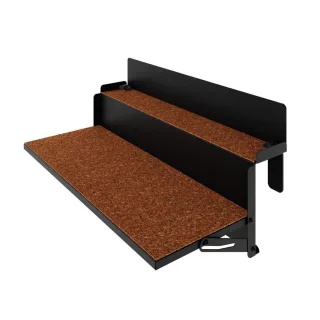 Letti Moderni Balkontisch, Schwarz, Metall, rechteckig, 64x29x35 cm, Balkonmöbel, Balkontische