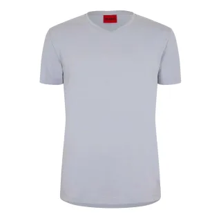 Hugo - T-Shirt für Herren, V-Ausschnitt (Mittelgrau)