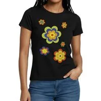 Spreadshirt T-Shirt Hippie Flower Power Blumen Fasching Frauen T-Shirt (1-tlg)