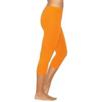 YESET Caprihose Damen 3/4 Capri Leggings Baumwolle ORANGE XXL Capri kurze Leggings