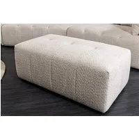 riess-ambiente Fußhocker ROYAL 120cm champagner beige - Bouclé, Federkern, Ziersteppung (Einzelartikel, 1 St), gepolsterter Sitzhocker - ideal für Ankleide, Garderobe & Wohnzimmer